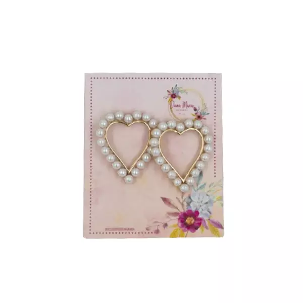 Aretes Perlas Corazón Diana Maria