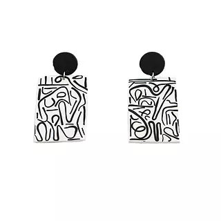 Aretes Blanco y Negro Anastasia