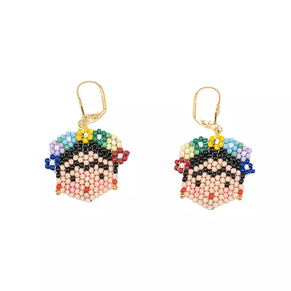 Aretes Frida Khalo - Aretes Sasa