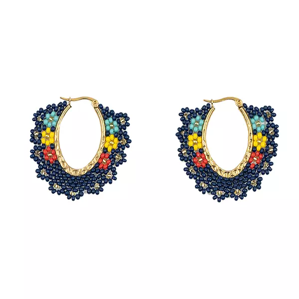 Candongas Ovaladas de Flores - Aretes Sasa