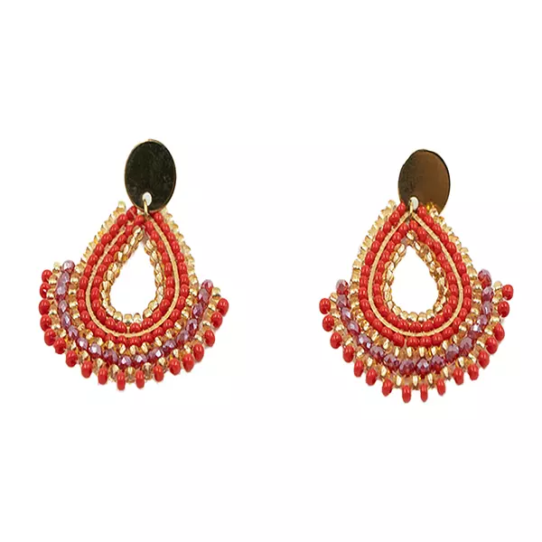 Aretes Lagrima Rojo - Aretes Sasa